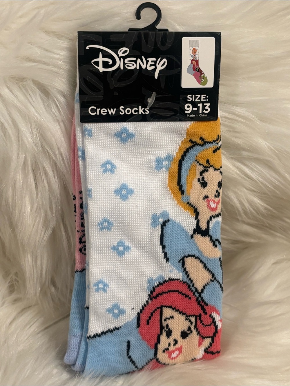 Disney Princess Ariel And Cinderella Crew Cut Socks